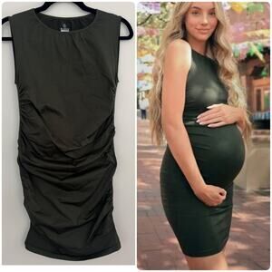 BLANQI Everyday Maternity Sleeveless Tank Dress in Olive